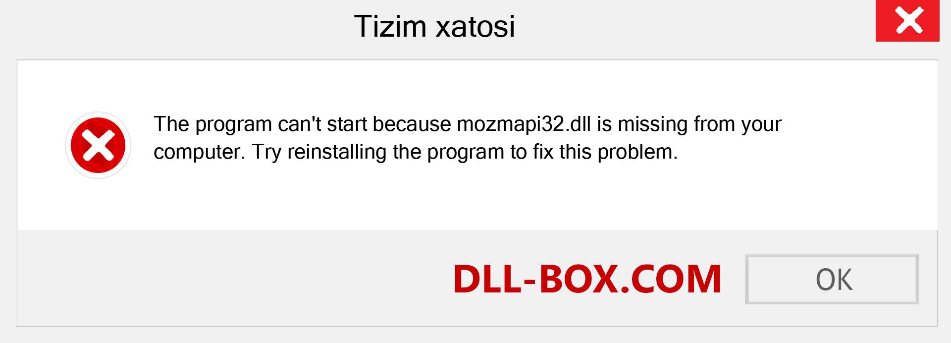 mozmapi32.dll fayli yo'qolganmi?. Windows 7, 8, 10 uchun yuklab olish - Windowsda mozmapi32 dll etishmayotgan xatoni tuzating, rasmlar, rasmlar